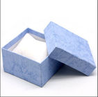 De luxe paste Met de hand gemaakte Giftdocument Vakje Verpakking, Blauw Vouwbaar Document Juweelgeval aan