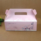 Het vouwen van Roze Document Cake Verpakkend Vakje met Handvat, de Cakevakje van het Douaneontwerp