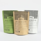 Biologisch afbreekbaar Kraftpapier op maat Stand Up Zip Lock Packaging Bags voor thee en koffiepoeder