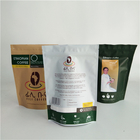 Milieuvriendelijk aangepast papier Flexible verpakking Kraft koffie Ziplock Stand Up pouch bag voor 250g 500g en 1kg