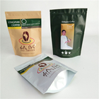Milieuvriendelijk aangepast papier Flexible verpakking Kraft koffie Ziplock Stand Up pouch bag voor 250g 500g en 1kg
