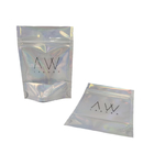 Custom Holographic Aluminium Foil Clear Front Zipper Mylar Bags Geurbestendige Hervergrendelbare Plastic Packaging Bag
