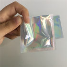 De zelfklevende Foliezak die de Metaal Holografische Iriserende Zak van de Etiketsticker voor Eetbaar verpakken schittert/Flikkering