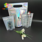 De plastic de Ritssluiting van Hologrammylar Kosmetische Kleur van de Verpakkingszak CMYK met Duidelijk Venster