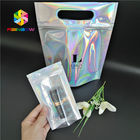 De plastic de Ritssluiting van Hologrammylar Kosmetische Kleur van de Verpakkingszak CMYK met Duidelijk Venster