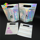 Gravure die de Duidelijke Plastic Kosmetische Holografische Folie van het Zakken Hoogste Handvat voor Kleren/Handschoen drukt