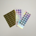 De Holografische Zelfklevende Privé Stickers van VMPET MOPP voor Dozen