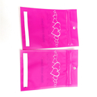 het roze drukte Drie Kant Verzegelde Mylar-Zak met Duidelijk Transparant Venster voor Armbanden Verpakking/juwelen