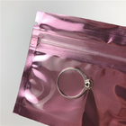 Kleine Grootte Plastic Rose Gold Ziplock Pouch Logo die Drie de Zijzak van de Verbindingsritssluiting voor Juwelen met Venster drukken