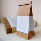 Gele Duidelijke Naar maat gemaakte het Document van Kraftpapier Zakken, de Snack Verpakkende Zakken van de Hoekplaat Zijritssluiting