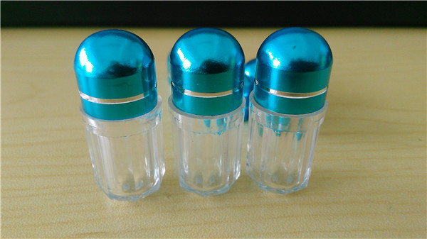 Transparante PS ontruimen Plastic Pillenflessen voor Seksuele Pillen die met Metaal GLB verpakken