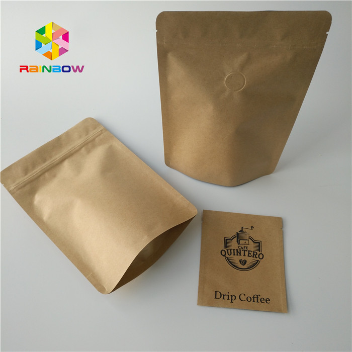 Kraftpapier-Document de Douane drukte omhoog Tribunezakken die voor Koffiebonen 1kg verpakken 500g