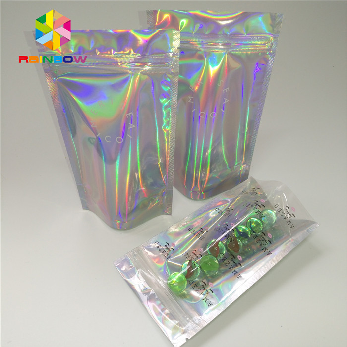 Resealable Tribune van douane de Plastic Mylar op Zakken Holografische Schoonheidsmiddelen Verpakking