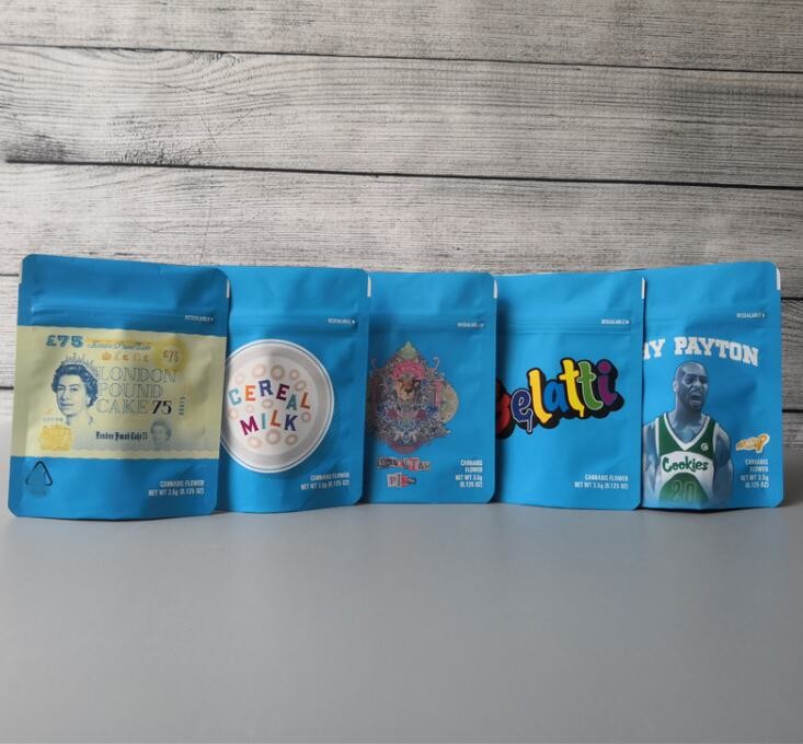 Heet verkoop onlangs koekjeszak met holografische koekjesstickers de zak van Mylar van het geurbewijs voor onkruid verpakking