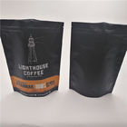 opnieuw te gebruiken matte zwarte tribune op zak Plastic Zakken die voor koffieboon verpakken