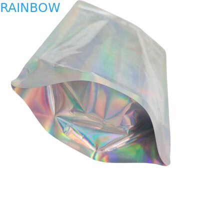 Aangepaste Holografische Kleur Zakken Folie Zak met Geurproof en Hersluitbare Functie