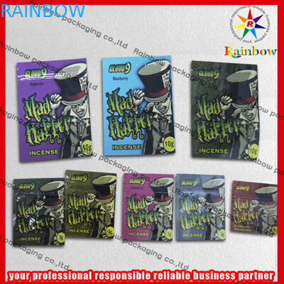 Het Pit Plastic Zakken van de aluminiumfolie Kruidenwierook die met Ritssluiting worden gerecycleerd