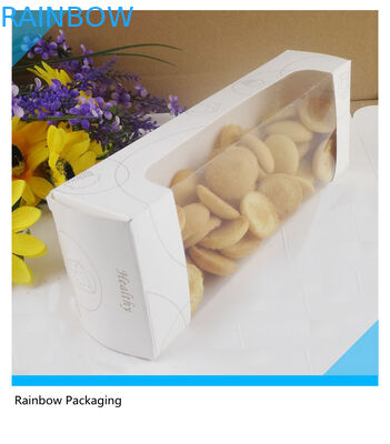 Buitensporige Cakedocument Verpakkende Vakjes die met Transparant Venster worden gerecycleerd