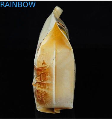 Ritssluitings Bruine Kraftpapier Aangepaste Document Zakken die met voor Brood/Boon drukken