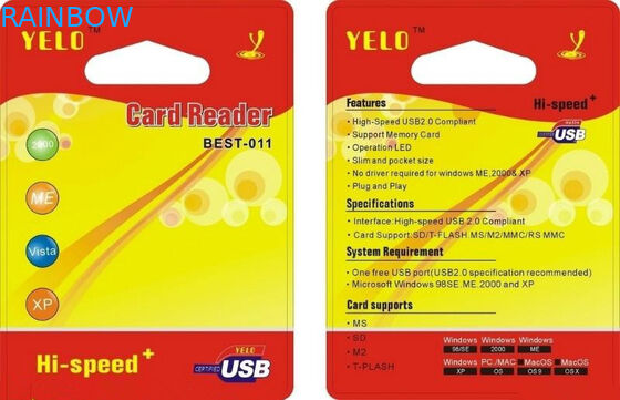 De Blaarpak van het douaneembleem Duidelijke Verpakking voor het Pakket van de Kaartlezer