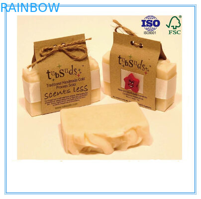 Gerecycleerde die Document Zeep Verpakkingsvakje Douane met Sluitingskoord wordt gedrukt