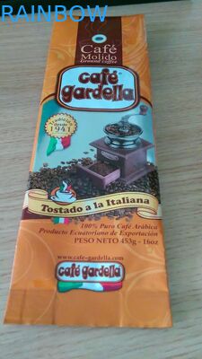 De douane drukte Plastic Zakken die, de Boon van de Ritssluitingskoffie Verpakking verpakken