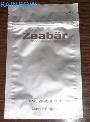 De kleine Verpakkende Zakken van de Chocoladefolie, verzilveren Drie de Zijzak van de Verbindings Vlakke Aluminiumfolie