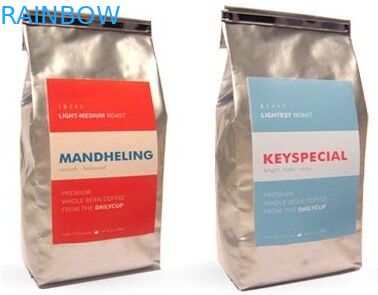 De vlakke Bodemsteen beëindigt de Zak van de Aluminiumfolie, Zilveren de Koffie Verpakkende Zak van de Tinband