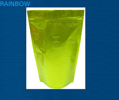 Volledige Gedrukte Glanzende de Ritssluitings Lichte Gouden Tribune van Thee Verpakkende Zakken omhoog