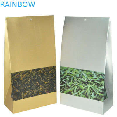 De gedrukte Steen beëindigt Koffiezakken die tin-Band Zilverachtige Vierkante Bodem verpakken