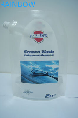 2 spuit de liter Transparante Plastic Tribune op de Was van het Zakscherm/de tribune die omhoog zakken voor was verpakking verpakken