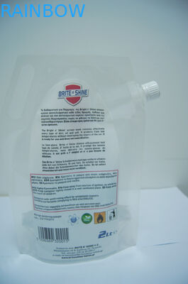 2 spuit de liter Transparante Plastic Tribune op de Was van het Zakscherm/de tribune die omhoog zakken voor was verpakking verpakken