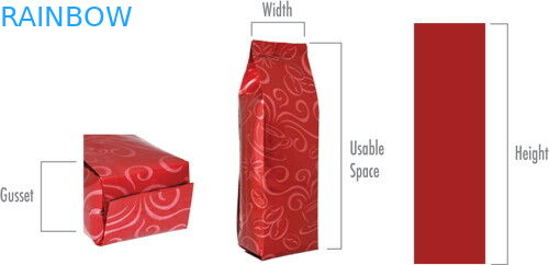 De gelamineerde Theezakjes die van de Bodemhoekplaat Ritssluitings Kleurrijke Gedrukte Steen verpakken eindigen