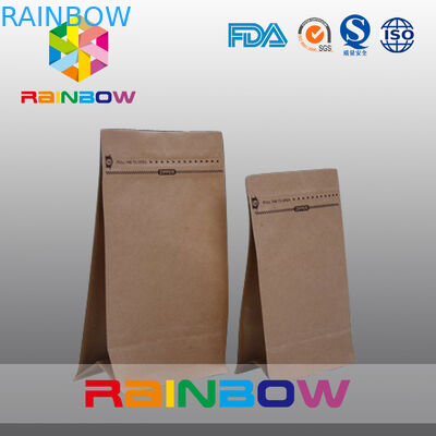 Aangepaste Natuurlijke Pakpapierzakken voor Rundvlees Schokkerige Verpakking
