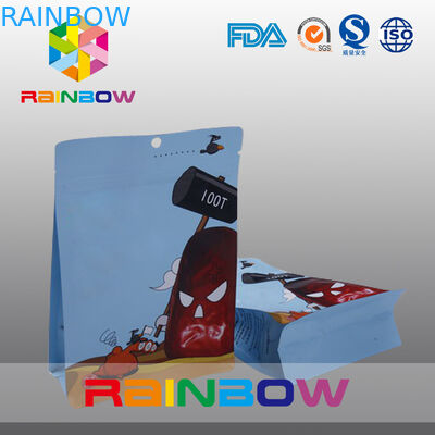 De vlakke Zakken van de Bodem Resealable Snack met Beeldverhaalcijfer voor Kinderen