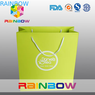 De gerecycleerde Vierkante Bodem paste Document Zakken/Gedrukte Document het Winkelen Zakken aan