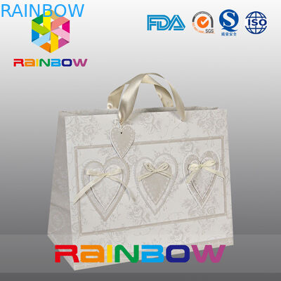 Unieke Ontwerp Witte/Rode Douane Gedrukte Document Zakken met Handvat