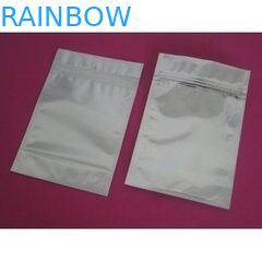 Witte Zilverachtige 3 Zijdouane Gedrukte Aluminiumfolie Kokende Zak met Ritssluiting