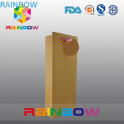 Biologisch afbreekbare Aangepaste Document Zakken met pp-Kabel voor Rode Wijnflessen Verpakking