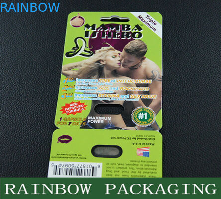 Zwarte Mamba-Geslachtspillen die Blaarkaart Verpakking voor de Verhoging van Mensen verpakken