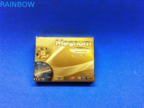 Gouden het Stempelen Document Vakje Verpakking voor Seksuele Kruidenstimulanspillen/Capsules