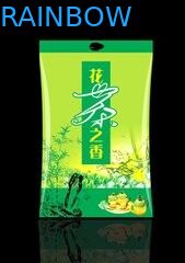 Glanzende Zij Verpakkende de Zakkenaluminiumfolie van de Hoekplaatthee, Groene de Koffiezak van de Tinband