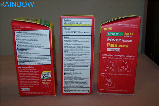 Aangepaste Golfdocument Vakje Pakketten met het Hete Rood Stempelen,