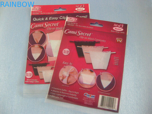 Rode Plastic Plastic Zakken die de Geheime Zak van Cami voor Bustehouder, de Lingerie van Vrouwen verpakken