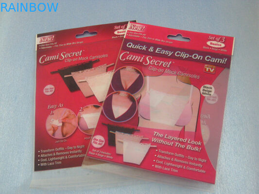 Rode Plastic Plastic Zakken die de Geheime Zak van Cami voor Bustehouder, de Lingerie van Vrouwen verpakken