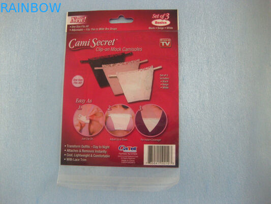 Rode Plastic Plastic Zakken die de Geheime Zak van Cami voor Bustehouder, de Lingerie van Vrouwen verpakken