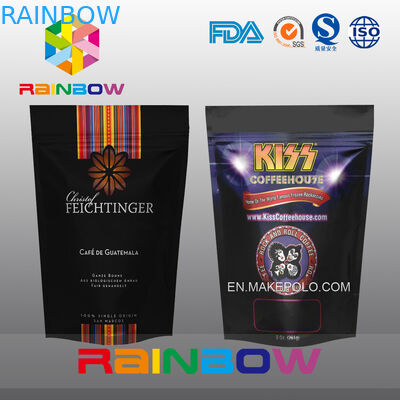 Zwarte Folietribune op Theezakjes die met Ritssluiting voor van het Steenkoffie/Voedsel Verpakking verpakken