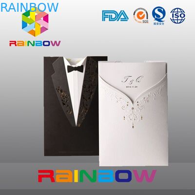 Luxurious Aangepaste Document Zakken voor de Kaart van de Huwelijksuitnodiging met Levendige Druk