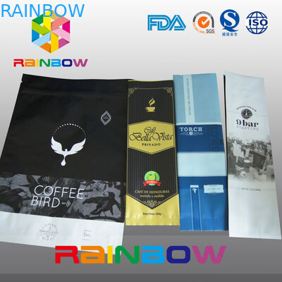 Matte Zwarte Bevindende van de de Boonfolie van de Typekoffie de Zak Verpakkende Zakken met het Met gras bedekken van Klep