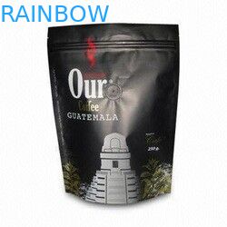 De Koffiezak van de tribune omhoog Matte Aluminiumfolie met Ritssluiting, Bruine het Voedselzakken van Koffiezakken